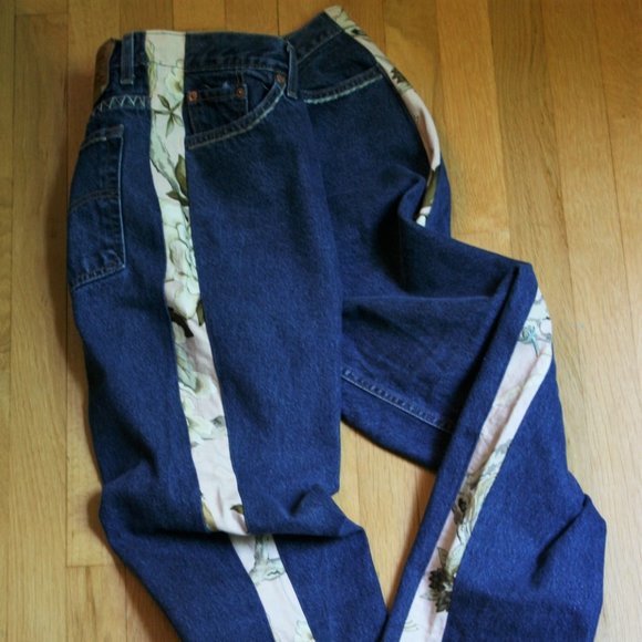 Embellished Jeans - Levi's 517 Size 34W - Picture 1 of 4